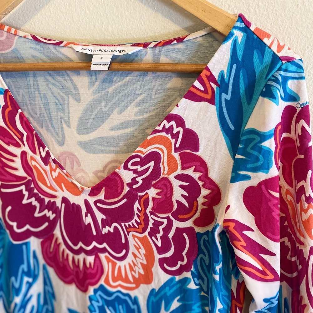 Bright floral Diane Von Furstenberg dress